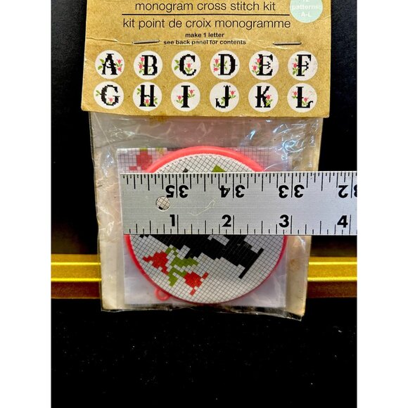 Crafter's Square Monogram Cross Stitch Kit A-L - New! - Picture 9 of 9